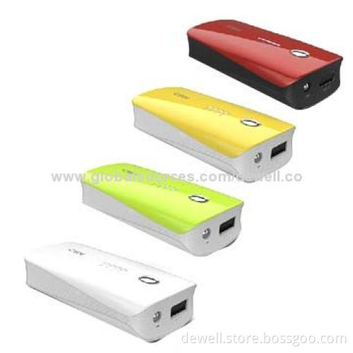 High-quality 2,400/4,000mAh LED lights power display portable emergency mobile phone chargers